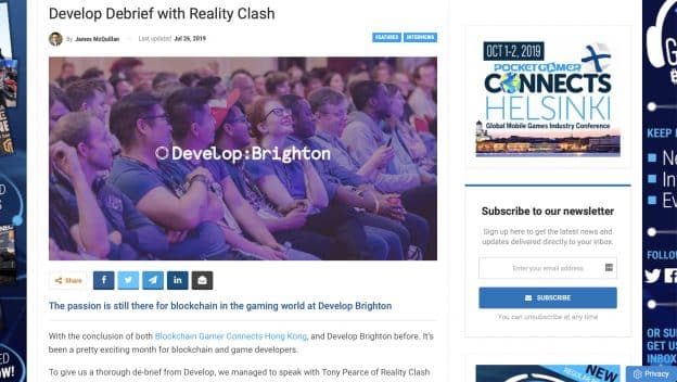 Develop Debrief with Reality Clash