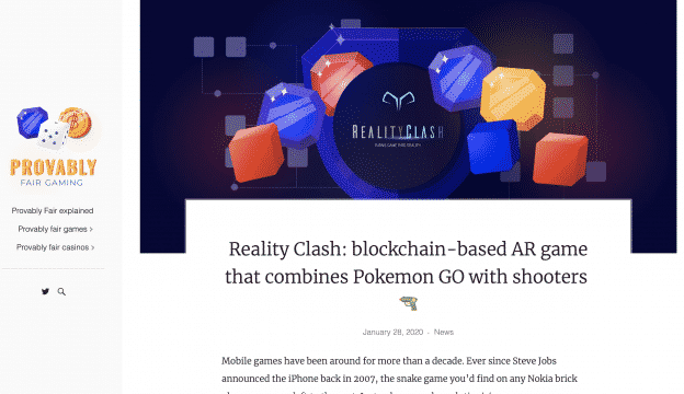 Reality Clash: blockchain-based AR game. Pokemon GO meets FPS gaming