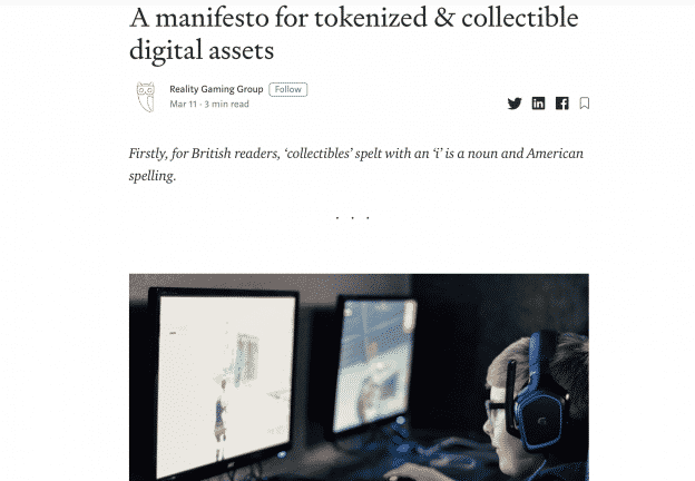 A manifesto for tokenized & collectible digital assets