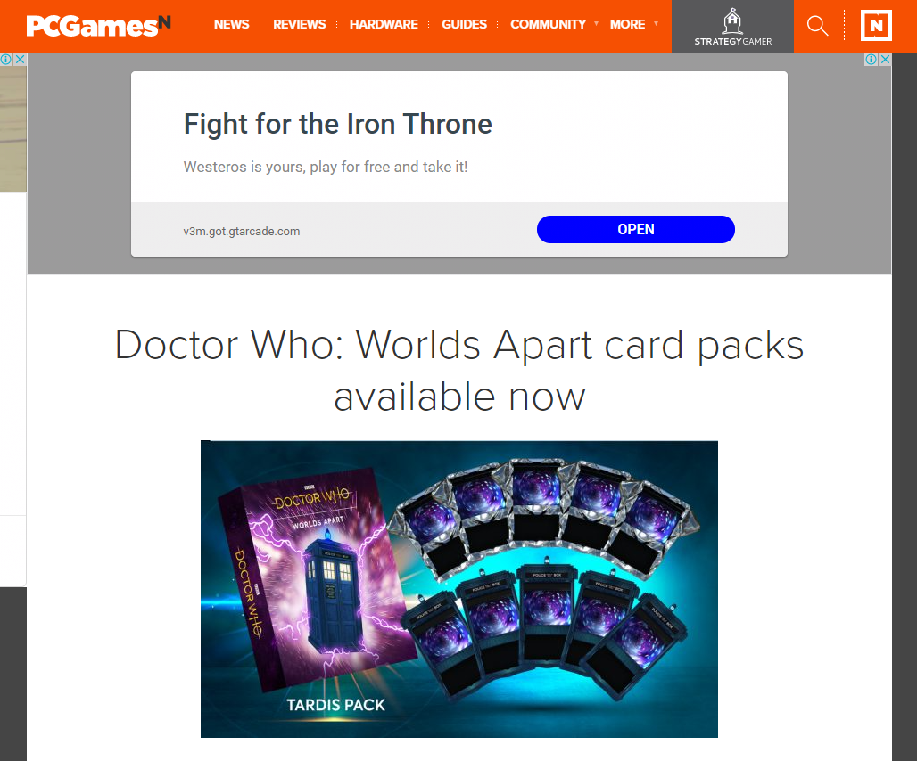 Doctor Who: Worlds Apart card packs available now